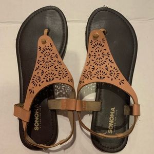 Sonoma pink and brown sandals
